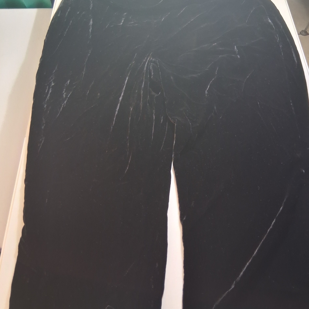 Talbots Classic Black Velvet Trousers